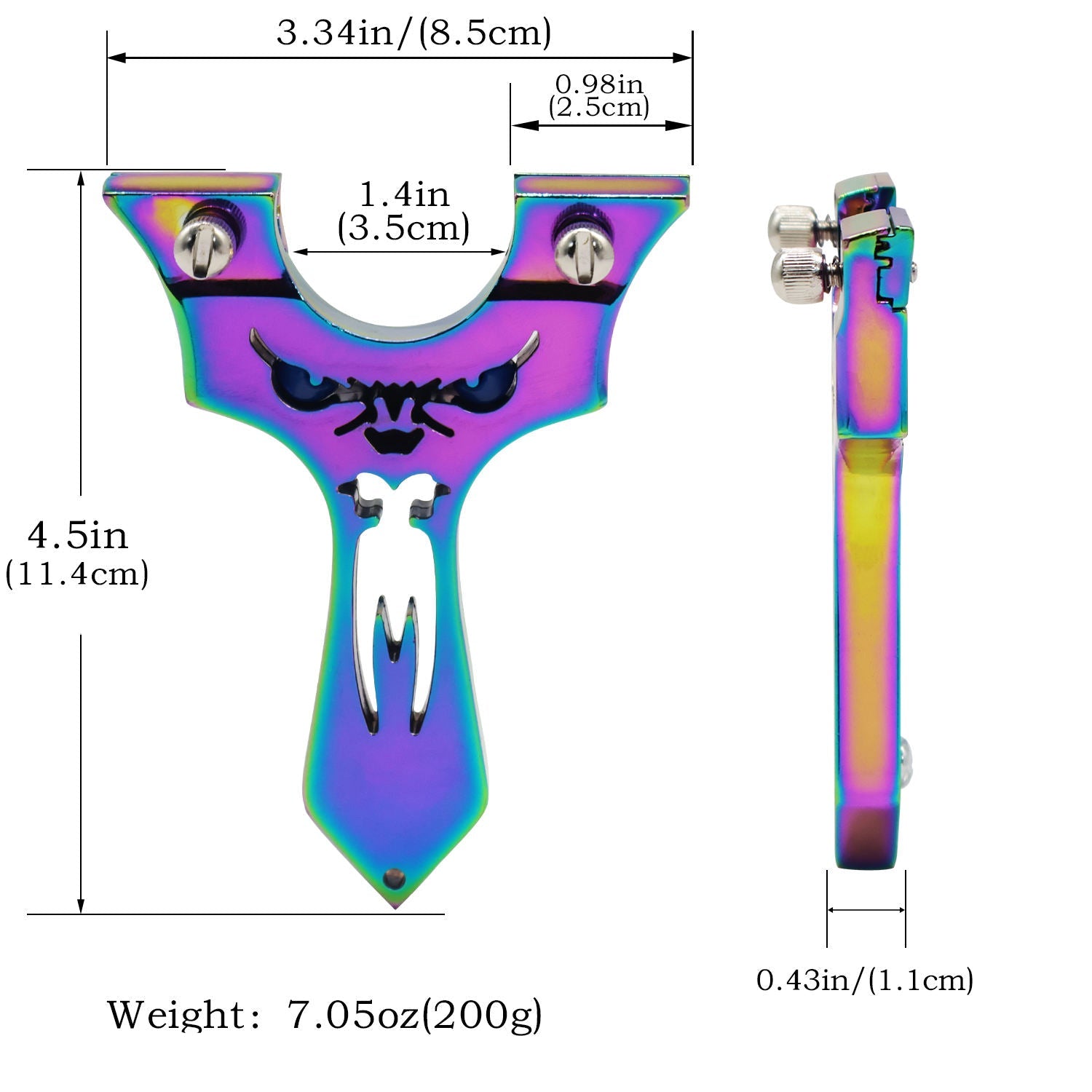 Slate Blue Alloy Specter Slingshot MARKSMAN