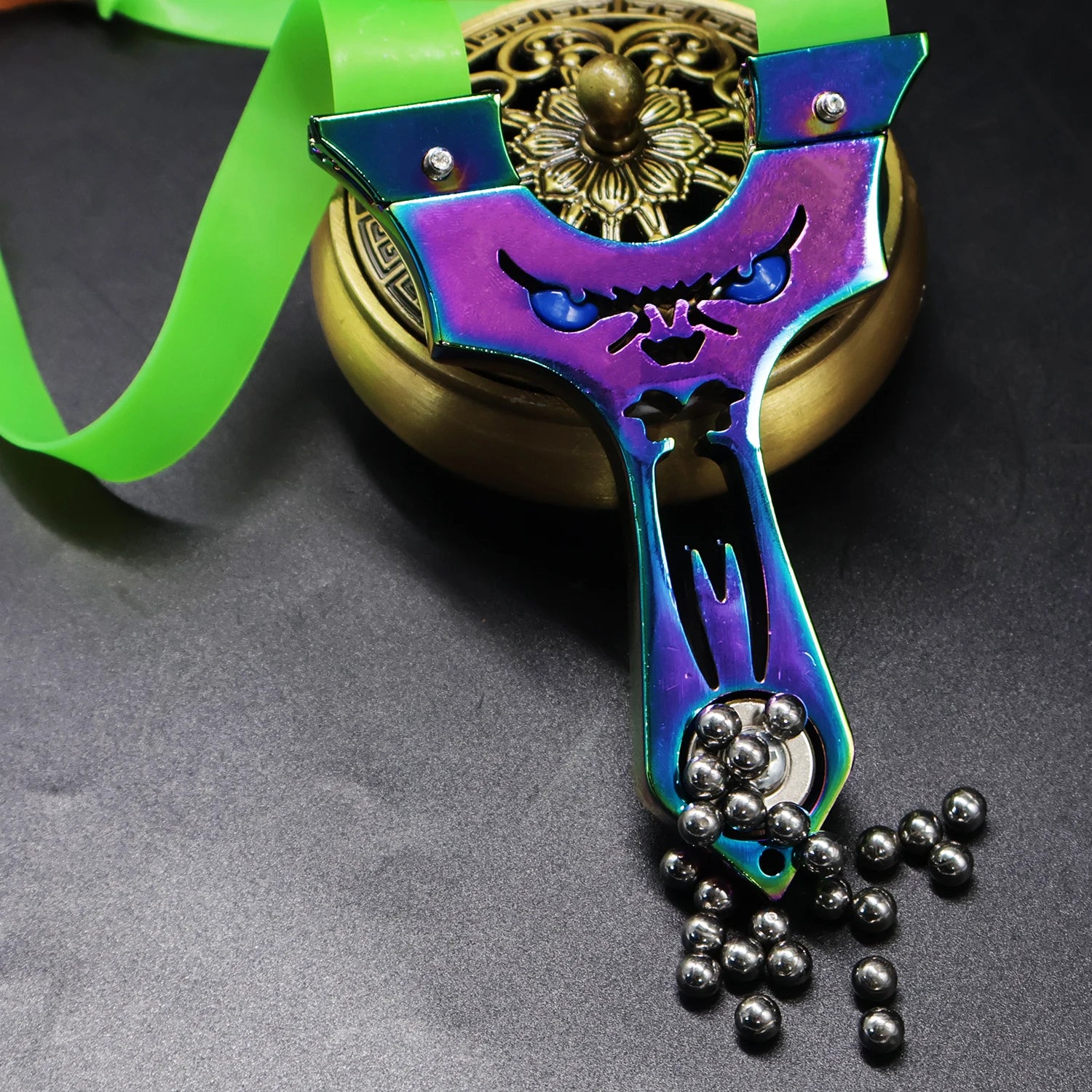 Dark Slate Gray Alloy Specter Slingshot MARKSMAN