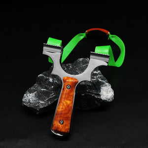 Black Alloy Timber Dragon Tooth Slingshot MARKSMAN