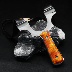 Tan Alloy Timber Dragon Tooth Slingshot MARKSMAN