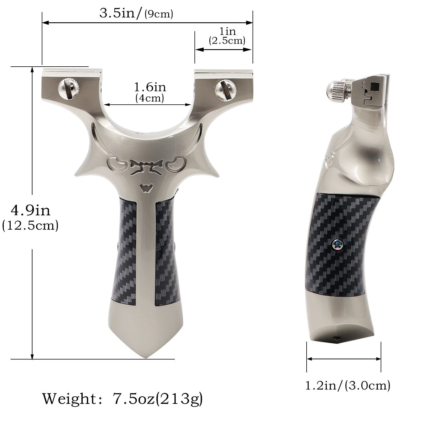 Dark Gray Alloy Valiant Slingshot MARKSMAN