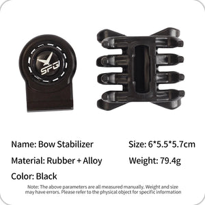 Dark Slate Gray SPG Alloy & Rubber Bow Limb Stabilizer | Compound Bow Vibration Damper SPG