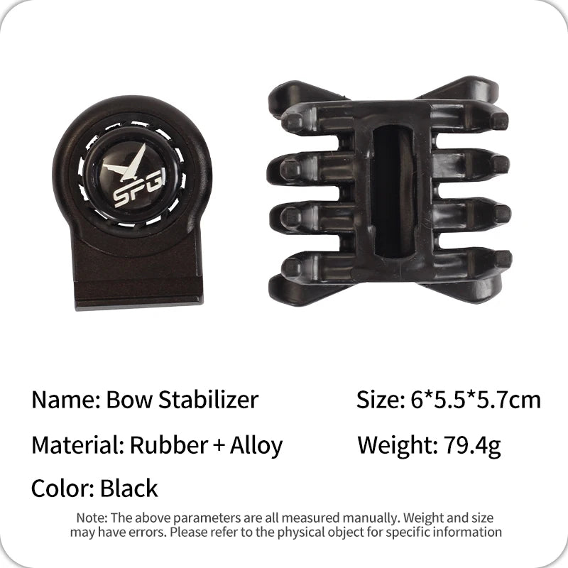Dark Slate Gray SPG Alloy & Rubber Bow Limb Stabilizer | Compound Bow Vibration Damper SPG