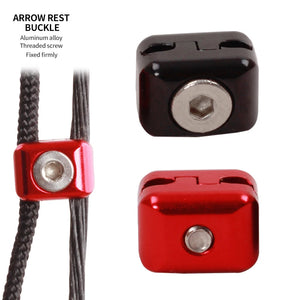 Sienna SPG Archery Compound Bow Aluminum Alloy Arrow Rest Buckle – Lightweight Drop Away Clip Cable Fastener (Black/Red) SPG