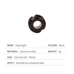 Light Gray SPG Aluminum Alloy Peep Sight – Compound Bow Accessory SPG