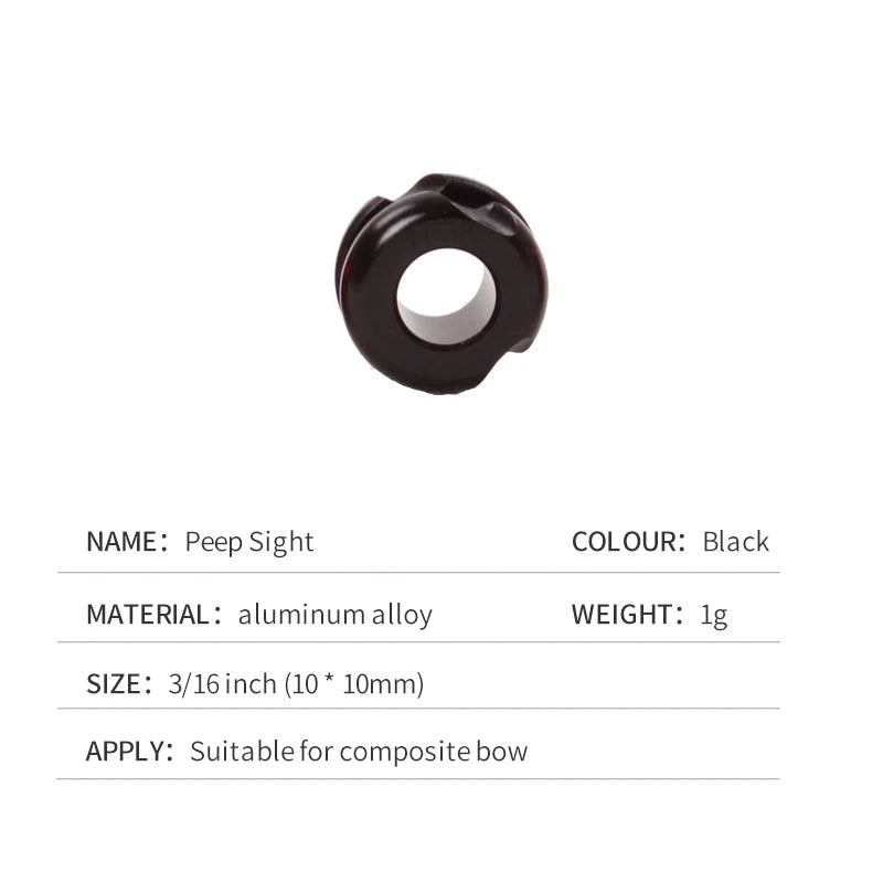 Light Gray SPG Aluminum Alloy Peep Sight – Compound Bow Accessory SPG