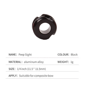 Light Gray SPG Aluminum Alloy Peep Sight – Compound Bow Accessory SPG
