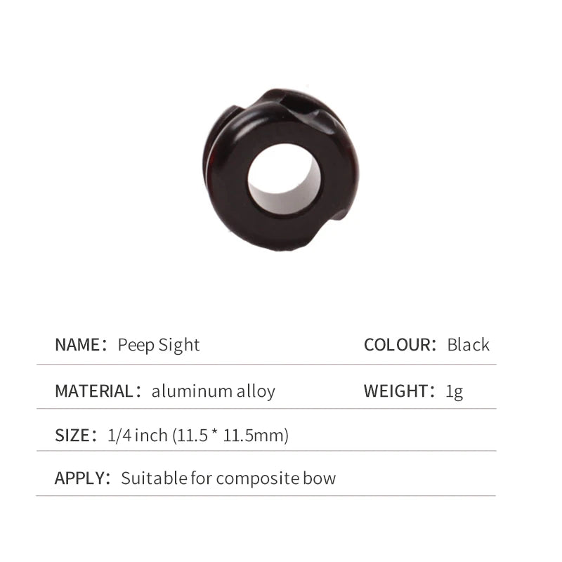 Light Gray SPG Aluminum Alloy Peep Sight – Compound Bow Accessory SPG
