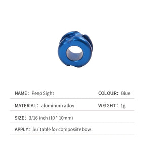 Light Gray SPG Aluminum Alloy Peep Sight – Compound Bow Accessory SPG