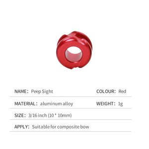 Light Gray SPG Aluminum Alloy Peep Sight – Compound Bow Accessory SPG