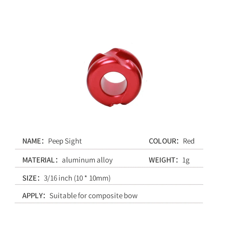 Light Gray SPG Aluminum Alloy Peep Sight – Compound Bow Accessory SPG