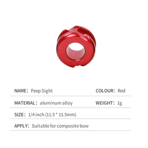 Light Gray SPG Aluminum Alloy Peep Sight – Compound Bow Accessory SPG