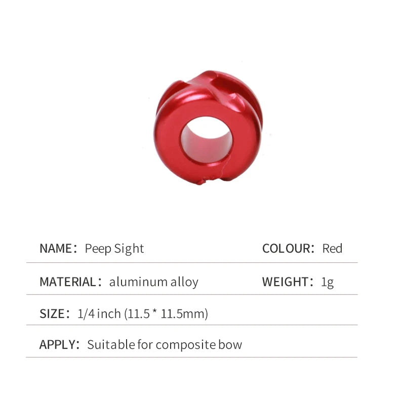 Light Gray SPG Aluminum Alloy Peep Sight – Compound Bow Accessory SPG