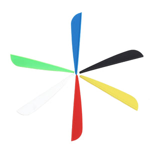 Pale Goldenrod SPG Archery 3-Inch Parabolic Rubber Arrow Vanes – Lightweight Drop Shape Fletching for Recurve &amp; Compound Bows SPG