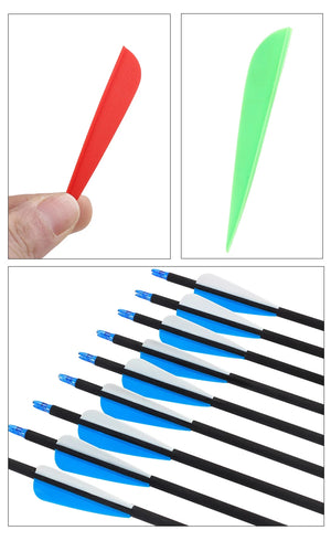 Dark Slate Gray SPG Archery 3-Inch Parabolic Rubber Arrow Vanes – Lightweight Drop Shape Fletching for Recurve &amp; Compound Bows SPG