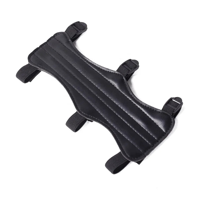 Dark Slate Gray SPG Archery Arm Guard – Adjustable PU Leather Forearm Protector SPG