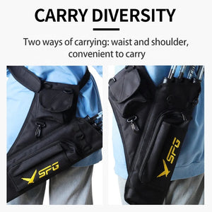 Dark Slate Gray SPG JN220 Archery Arrow Quiver – 4 Tube Hip Quiver with Pockets SPG