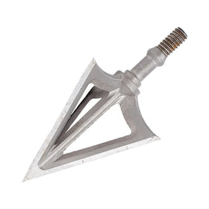 Gray Stainless Steel 3-Blade Broadhead 100 Grain – Archery Arrow Tip SPG