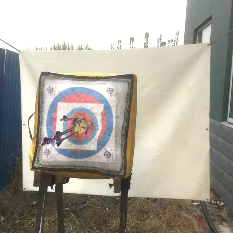 Light Gray SPG Archery Backstop Net — Heavy Duty Fiber Safety Netting SPG