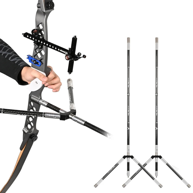 Dark Slate Gray SPG Archery Carbon Fiber Balance Bar Set – Recurve Bow Stabilizer Kit with 30”, 12”, 5” Bars &amp; 40° V-Bar SPG