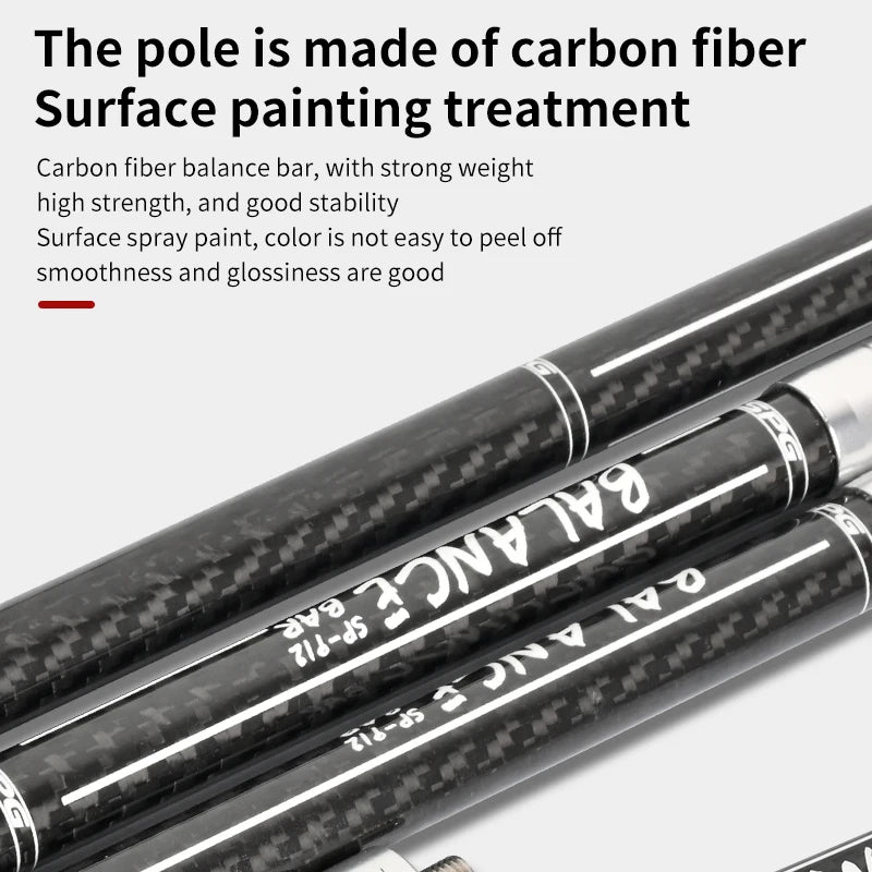 Light Gray SPG Archery Carbon Fiber Balance Bar Set – Recurve Bow Stabilizer Kit with 30”, 12”, 5” Bars &amp; 40° V-Bar SPG