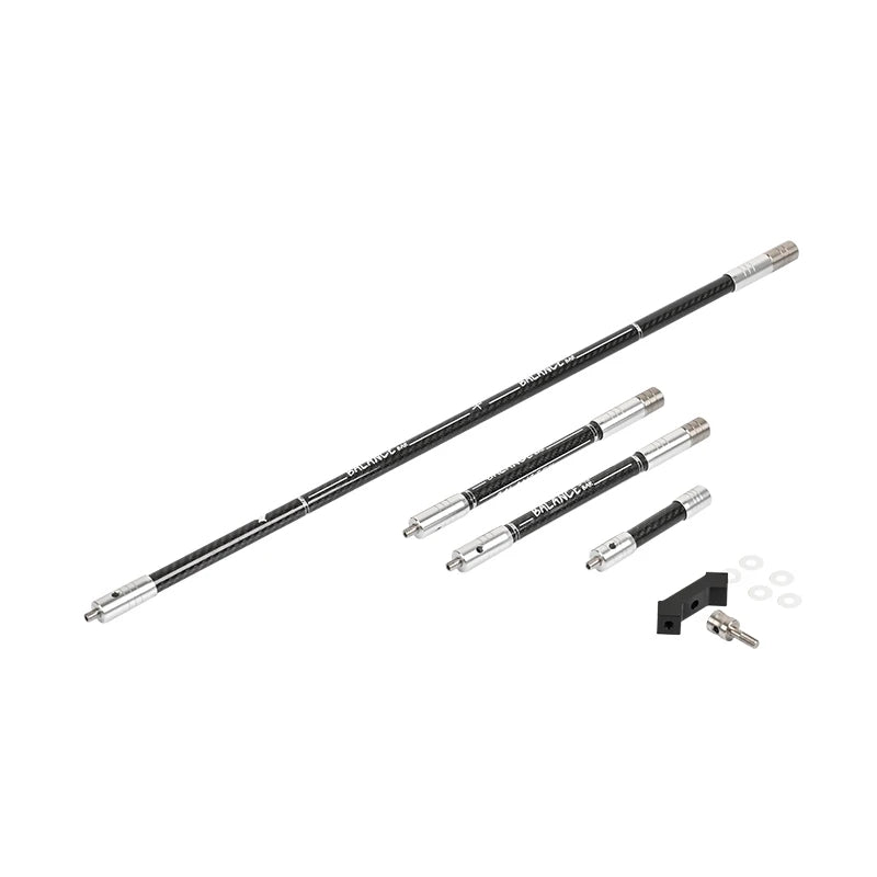 Dark Slate Gray SPG Archery Carbon Fiber Balance Bar Set – Recurve Bow Stabilizer Kit with 30”, 12”, 5” Bars &amp; 40° V-Bar SPG