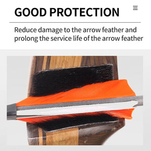 Light Gray SPG Archery Fur Arrow Rest – Traditional Bow Shelf Pad SPG
