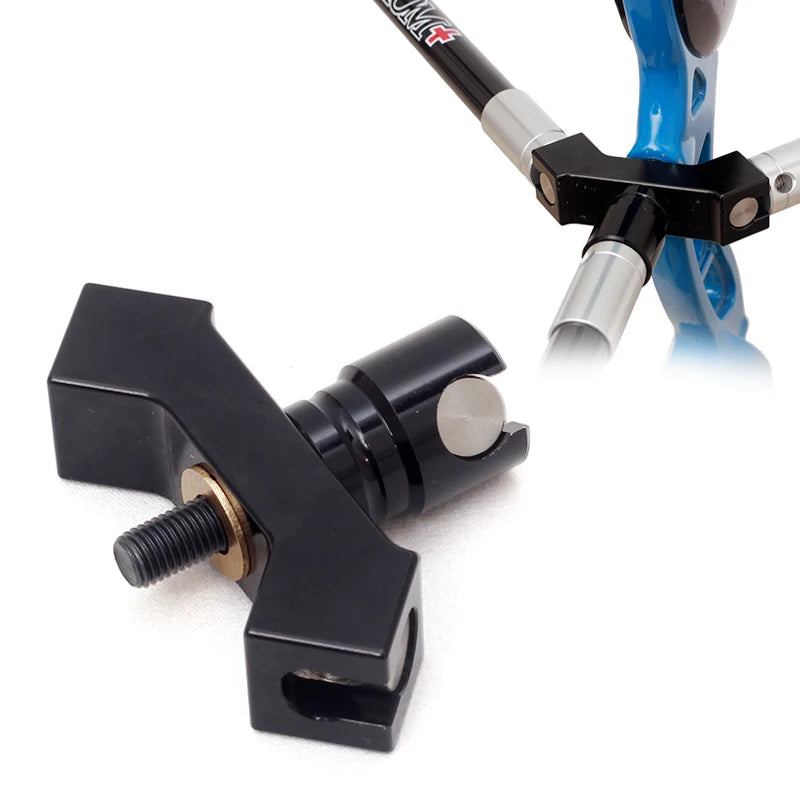 Dark Slate Gray SPG Archery Quick Release Double-Sided V Bar – Metal Stabilizer Connector for Target Recurve Bows (Black) SPG