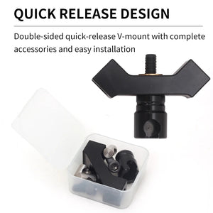 Lavender SPG Archery Quick Release Double-Sided V Bar – Metal Stabilizer Connector for Target Recurve Bows (Black) SPG