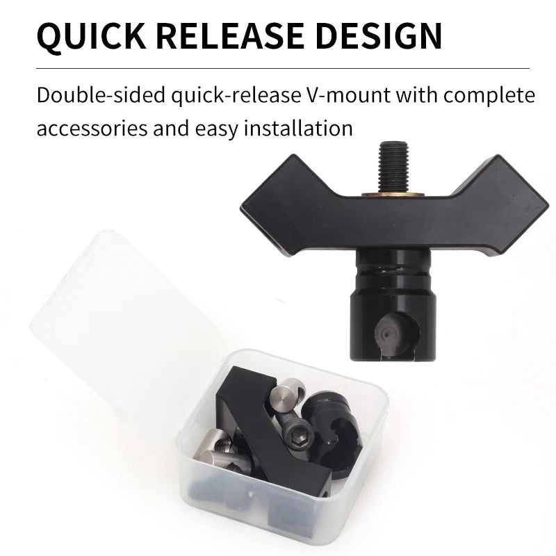 Lavender SPG Archery Quick Release Double-Sided V Bar – Metal Stabilizer Connector for Target Recurve Bows (Black) SPG