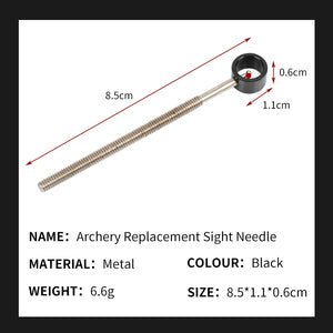 Black SPG Archery Recurve Bow Sight Head – Metal Replacement Sight Needle SPG