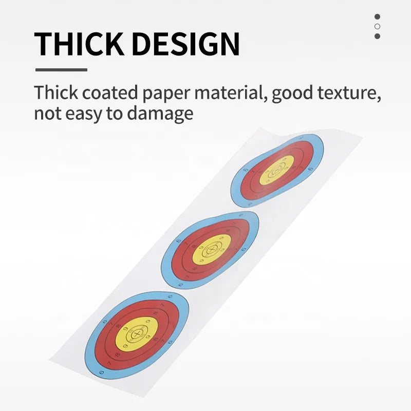 SPG Archery Target Paper — 25×6cm Coated Non-Reflective Practice Sheet
