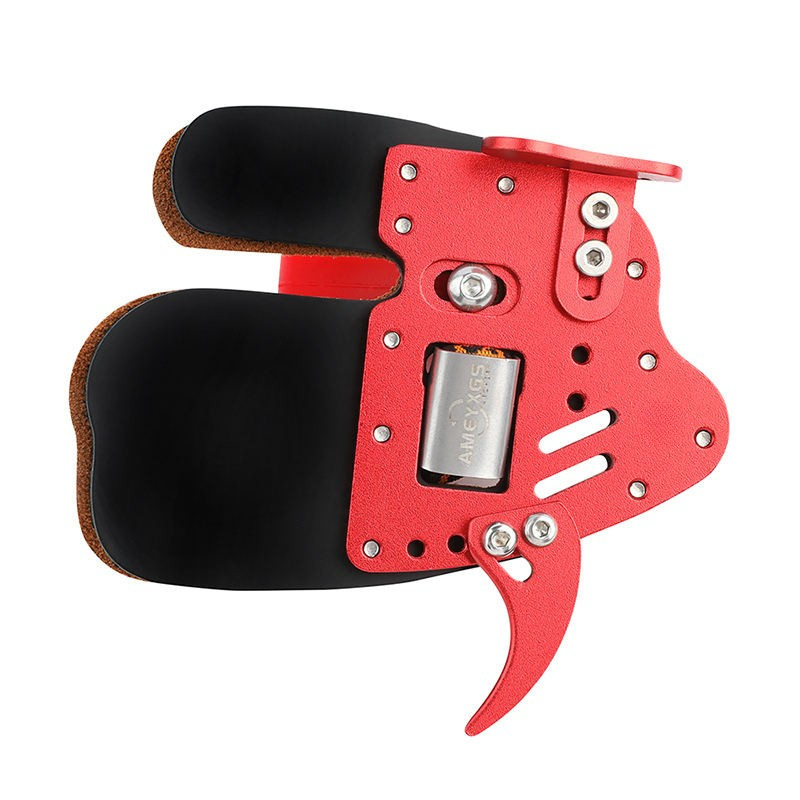 Archery Finger Guard Cowhide & Aluminum Finger Tab for Recurve & Traditional Bows