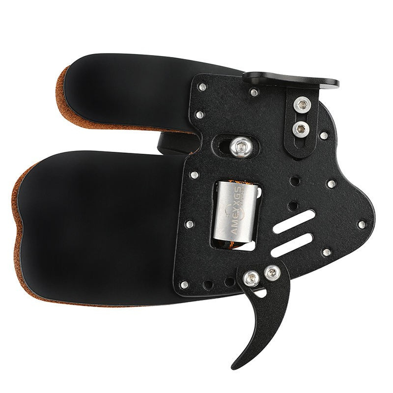 Archery Finger Guard Cowhide & Aluminum Finger Tab for Recurve & Traditional Bows