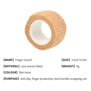 Tan SPG Archery Finger Guard Wrap – Breathable Self-Adhesive Protective Tape SPG