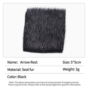 White Smoke SPG Archery Fur Arrow Rest – Traditional Bow Shelf Pad SPG