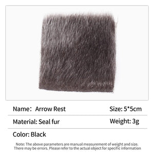 White Smoke SPG Archery Fur Arrow Rest – Traditional Bow Shelf Pad SPG
