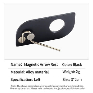 White Smoke SPG Archery Magnetic Arrow Rest – Adhesive Mount (Black) SPG