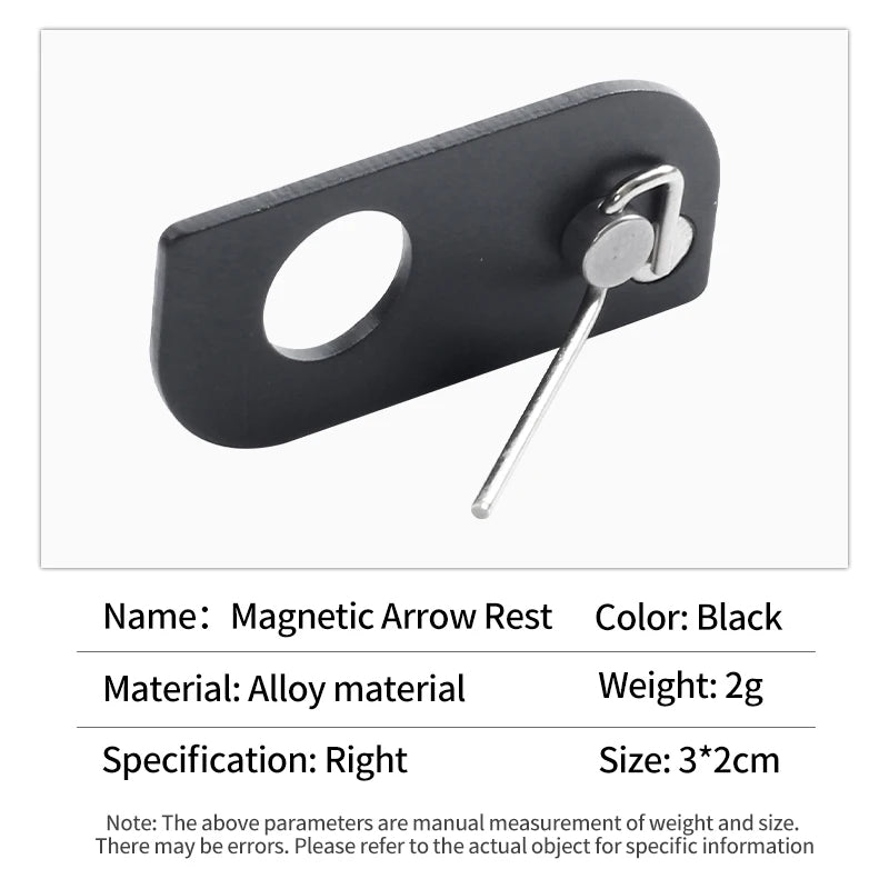 White Smoke SPG Archery Magnetic Arrow Rest – Adhesive Mount (Black) SPG