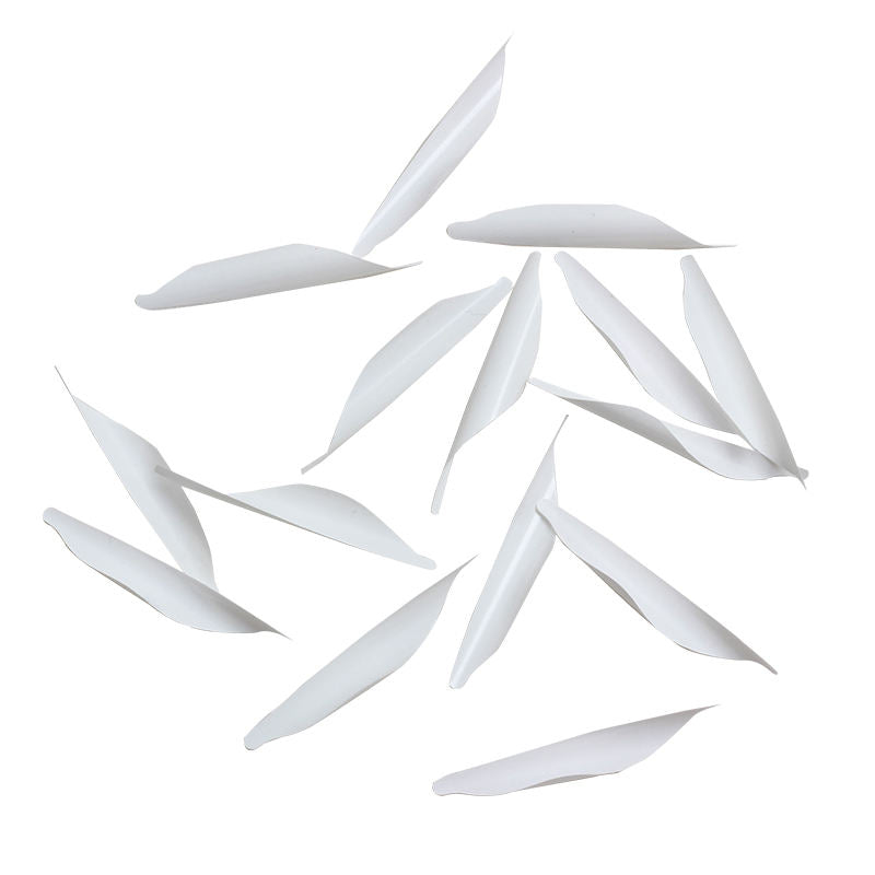 White Smoke SPG Archery Spin Vanes 1.8 Inch Helix Plastic Arrow Fletching, 50 Pcs SPG