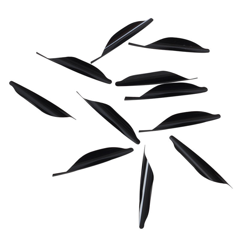 White Smoke SPG Archery Spin Vanes 1.8 Inch Helix Plastic Arrow Fletching, 50 Pcs SPG