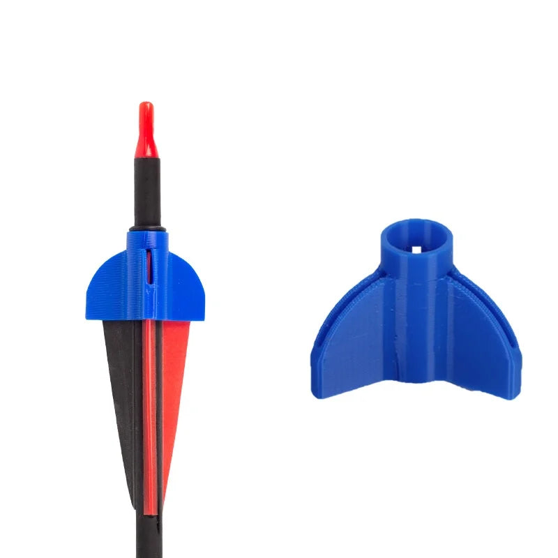 Dark Slate Blue SPG Archery Arrow Feather Protective Cover – Portable ABS Feather Protector (6 Pack) SPG