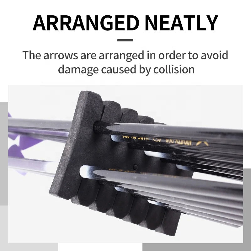 Dark Slate Gray SPG Arrow Rack Black – Lightweight 12-Slot PE Sponge Arrow Holder SPG