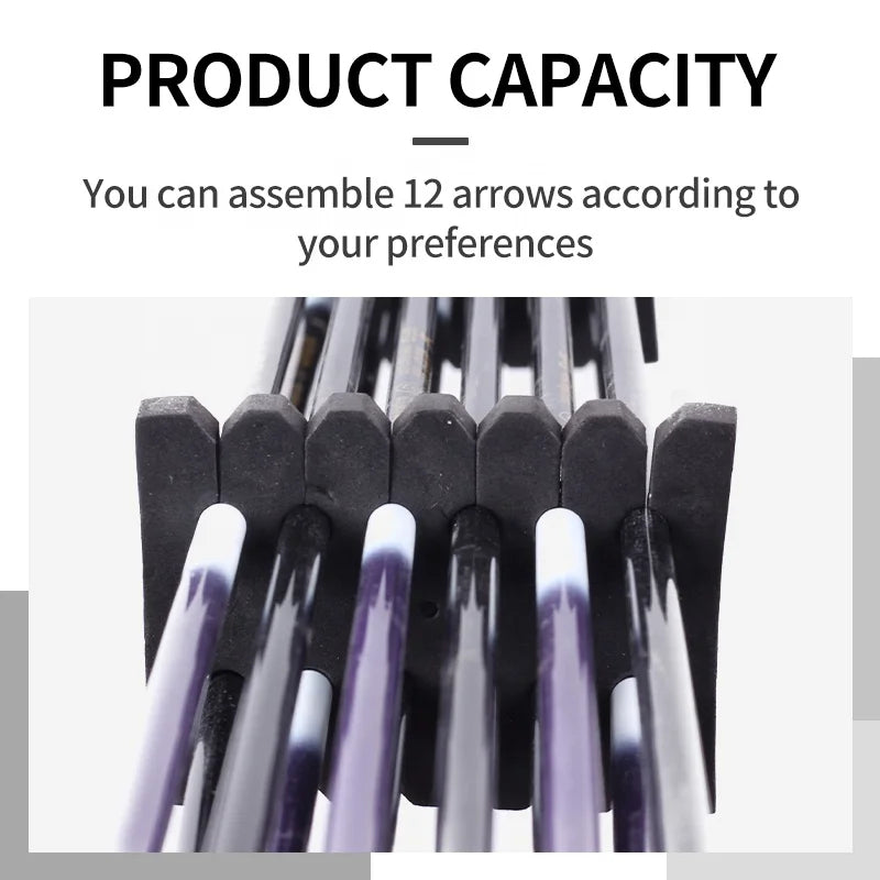 Dark Slate Gray SPG Arrow Rack Black – Lightweight 12-Slot PE Sponge Arrow Holder SPG