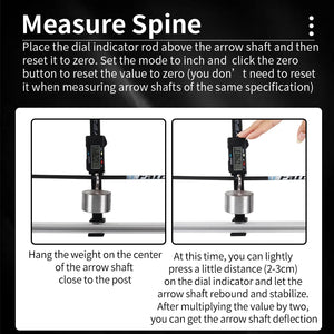 Light Gray SPG Arrow Spine Tester – Digital Display Arrow Shaft Measuring Tool SPG