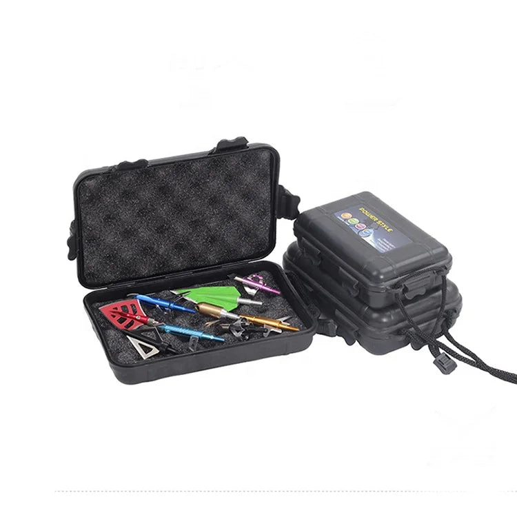 Dark Slate Gray SPG Broadhead &amp; Arrow Tip Storage Box – Foam-Lined Protective Case (Black) SPG