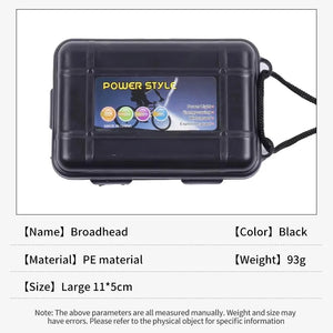 Dark Slate Gray SPG Broadhead &amp; Arrow Tip Storage Box – Foam-Lined Protective Case (Black) SPG