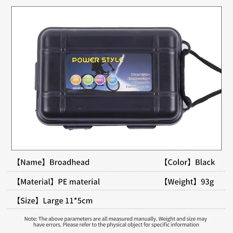 Dark Slate Gray SPG Broadhead &amp; Arrow Tip Storage Box – Foam-Lined Protective Case (Black) SPG