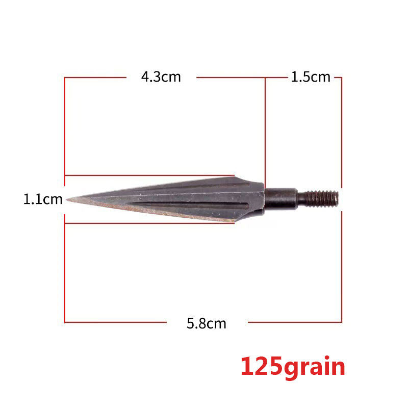 White Smoke 125/150 Grain Traditional Screw-In Broadheads Arrow Tips – Steel Arrowheads for Recurve, Compound & Crossbow Arrows INDIAN SLINGSHOT