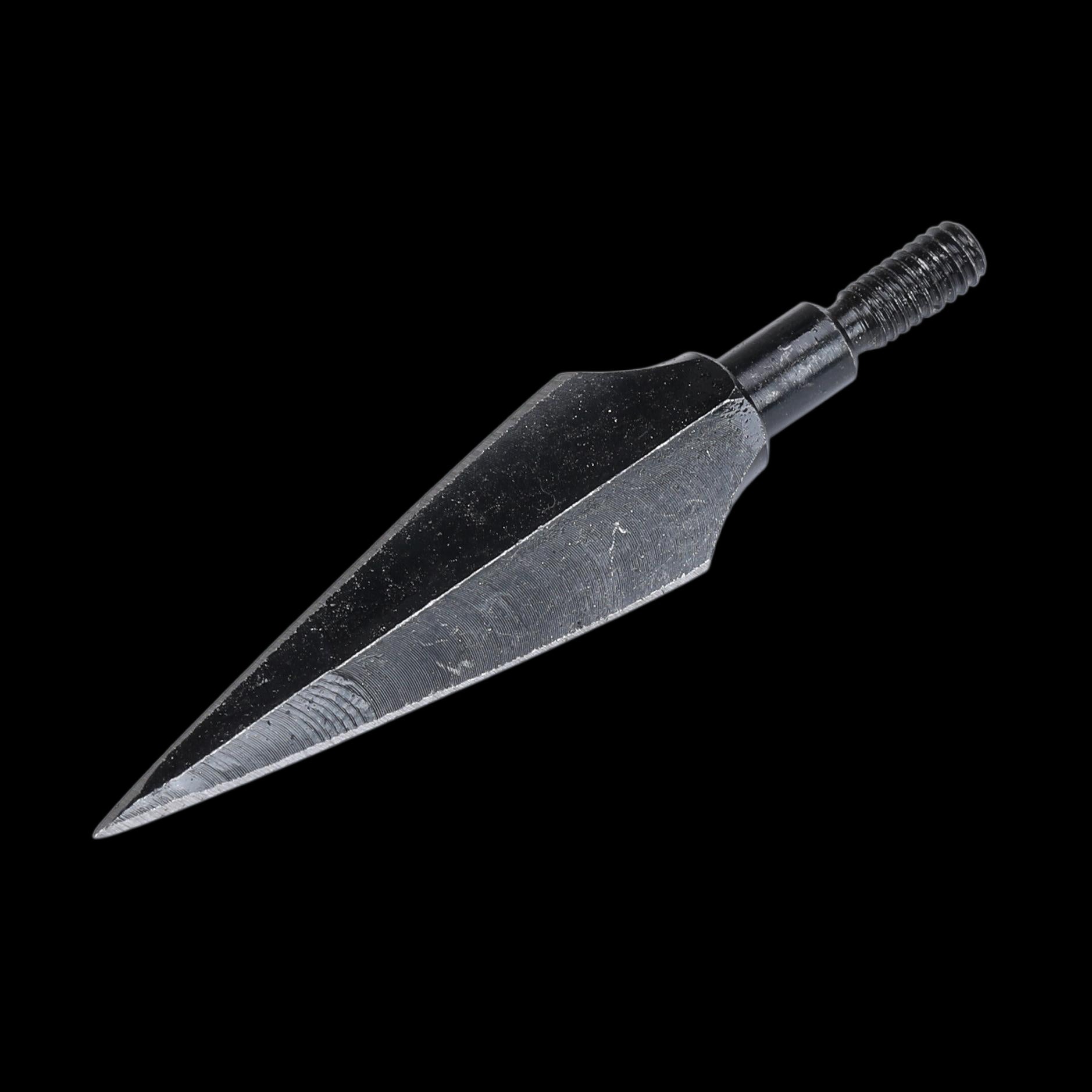 Black 125/150 Grain Traditional Screw-In Broadheads Arrow Tips – Steel Arrowheads for Recurve, Compound & Crossbow Arrows INDIAN SLINGSHOT